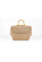 Handmade Daily Use Knitted Handbag with Bamboo Handle, Caged Fringed Paper Rope - 2