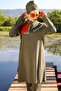 Full Covered Hijab Swimsuit Set Khaki 3 Pieces – M2108 - 7