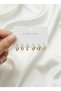 Brass Gold Color Zircon Stone 6-Piece Women's Earring Set - 2
