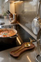 Kitchen Organizer Wooden Spoon Holder Decorative Countertop Spoon Rest Horned Deer Gold - 4