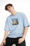 Freedom - Oversize Men's T-Shirt Baby Blue - 2
