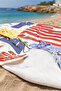 Bohemian Artistic Collage Beach Towel Coverlet - Mediterranean Modern Colorful Quick-Dry Microfiber Towel Coverlet - 5