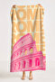 Rome Themed City View Beach Towel - Italian Modern Pink Orange Quick-Dry Microfiber Towel - 2