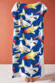 Shark Sea Themed Beach Towel Coverlet - Marine Blue Pool Quick-Dry Microfiber Towel Coverlet - 7