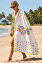 Floral Sun-Themed Colorful Beach Towel - Bohemian Retro Yellow Ecru Quick-Dry Microfiber Towel - 4