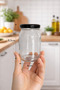4 Pieces 190 ml Glass Jar Set with Metal Lids |   Jam, Sauce, Seasoning, and Food Storage Container - 2