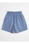 Unisex Kids' Blue Striped Shorts – Elastic Waist Comfortable Fit Summer Shorts - 2