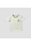Crew Neck Short Sleeves T-shirt with Stripes - 2