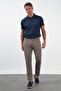 Mink Side Pocket Knitted Slim Fit Casual Cotton 5 Pocket Trousers 1003260906