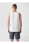 Nevavm with Difference Oval Collar La Printed Men's Sleeveless T-Shirt - 4