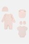 Toddlers Girl 5 Pieces Embroidered Hanging Gift Set, Peach - 3