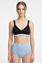 Women Brand Logo Padded Bralette, Black