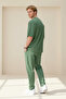 Men's Oversize Basic T-Shirt and Sweatpants Comfortable Fit Top and Bottom Set - 4