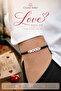 2 Pieces of Love Written Couple Lover Combination Bracelet with Heart Detail Anniversary Valentine's Day Gift Black and White Rope Macrame Bracelet - 2