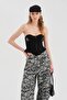 Women's Corset with Covered Bust and Underwire Buckle Detail