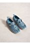Shadow Blue Genuine Leather Women's Sandals - 3
