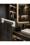 Stainless Steel No Drilling Mounting Adhesive and Screw Modern Towel Holder Bathroom Hanger Towel Rack Matte White - Bth-003