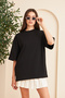 Women's 100% Cotton Oversize Fit Crew Neck Basic T-Shirt - 5