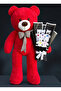 Red Big Bear Gift Set for Birthday and Anniversary 90cm Teddy Bear and Colorful Heart Bouquet - 7