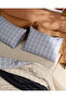 Millard Double Cotton Printed Duvet Cover Set - Stone/Blue - 4