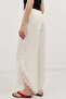 Ecru Lace Embroidered Women's Trousers - 3