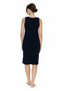 20006 Women's Cotton Summer Nightgown, Crew Neck, Sleeveless, Relaxed Fit, Home Dress - 2