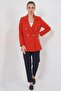 Women's Double-Breasted Collar Double-Button Tile Jacket - 3