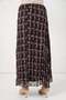 Women's Patterned Chiffon Brown Skirt - 8