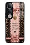 Vivo V50 Lite Glossy Phone Case with Pretty Leopard Bow Design