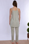 Cotton Dressing Gown Maternity Nursing Pajama Set with Adjustable Elastic Waist Effortt - Green - 6