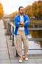 Men's Bohemian Shalwar Trousers 100% Cotton Linen Woven Loose Fit Comfortable Summer Beige - 2