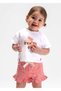 Baby Girl T-Shirt Shorts Set Coral 1205
