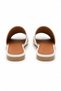 Lora Women's Beige Single-Strap Patent Leather Textured Slippers - Casual and Stylish Home and Outdoor Slippers - 4