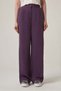 Women's Striped High Waist Trousers Plum 31419 - 3