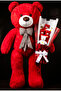 90cm Red Big Plush Teddy Bear with Heart Teddy Bear Bouquet Birthday and Anniversary Gift for Lover or Friend - 2