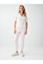 Light Pink Side Pocket High Waist Regular Leg Woven Trousers