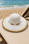 Tassel Detailed Straw Beach Hat Ecru