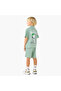 Polo Collar Short Sleeves T-shirt and Shorts Set with Peanuts Print - 4