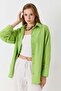 Women's Relaxed Fit Long Sleeve Basic Shirt Green - 4