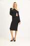 Lycra Soft Flounce Sleeve Stylish Dress Black