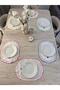 طقم أمريكي مطرز بالزهور من باباتيا مكون من 6 قطع ملونة