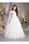 Girl's White One-Shoulder Bow Detailed Puffy Tulle Princess Dress