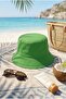 Green Bucket Hat Fisherman Hat Bucket Hat - 3