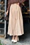 Kraşlı Hijab Skirt Chocolate Brown - 2