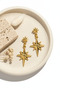 Yellow Color Dangle Women's Earrings with Polar Star Design - 6