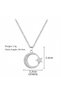 Zircon Stone Moon Star Necklace for Women - Tarnish-Free & Anti-Allergic Silver Color - 4
