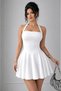 Kiva Women's Halter Neck Diver Fabric Mini Dress, Fit Cut Stylish Dress - 3