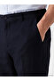 Southblue Navy Blue Regular Fit Linen Look Men's Trousers - 3