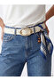 Alita City Lcw Accessories Ecru Plain Women's Belt with a Difference
