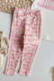 Girls' Logo Printed T-Shirt and Leggings Set Pink - 4